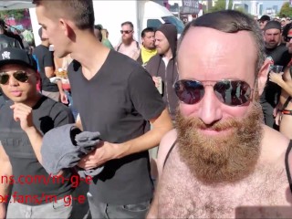 Walking around naked during DORE ALLEY!!! : )